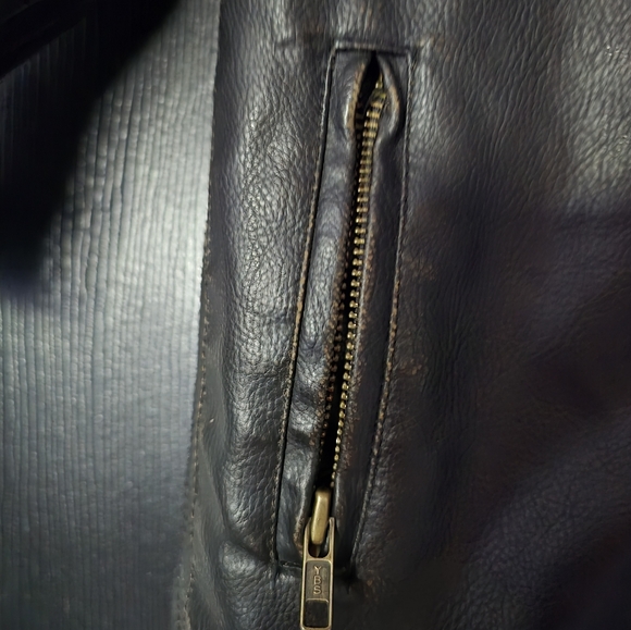 Kids Vintage Look  Distressed Vegan Leather Jacket - Picture 4 of 9